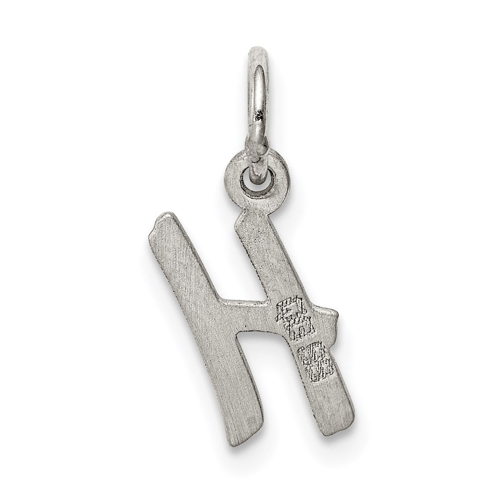 Sterling Silver Rhodium-plated Letter H Initial Charm QC5092H
