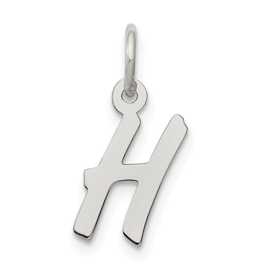 Sterling Silver Rhodium-plated Letter H Initial Charm QC5092H