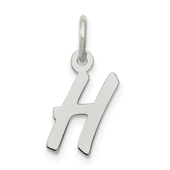 Sterling Silver Rhodium-plated Letter H Initial Charm QC5092H