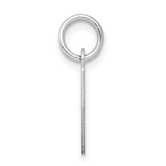 Sterling Silver Rhodium-plated Letter I Initial Charm QC5092I