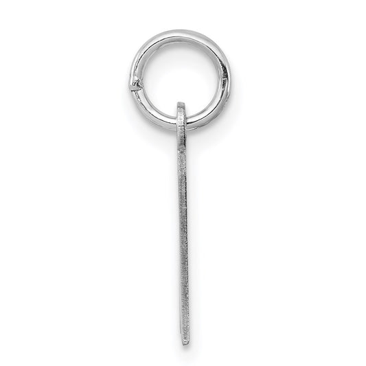 Sterling Silver Rhodium-plated Letter M Initial Charm QC5092M