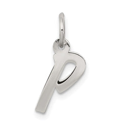 Sterling Silver Rhodium-plated Letter P Initial Charm QC5092P