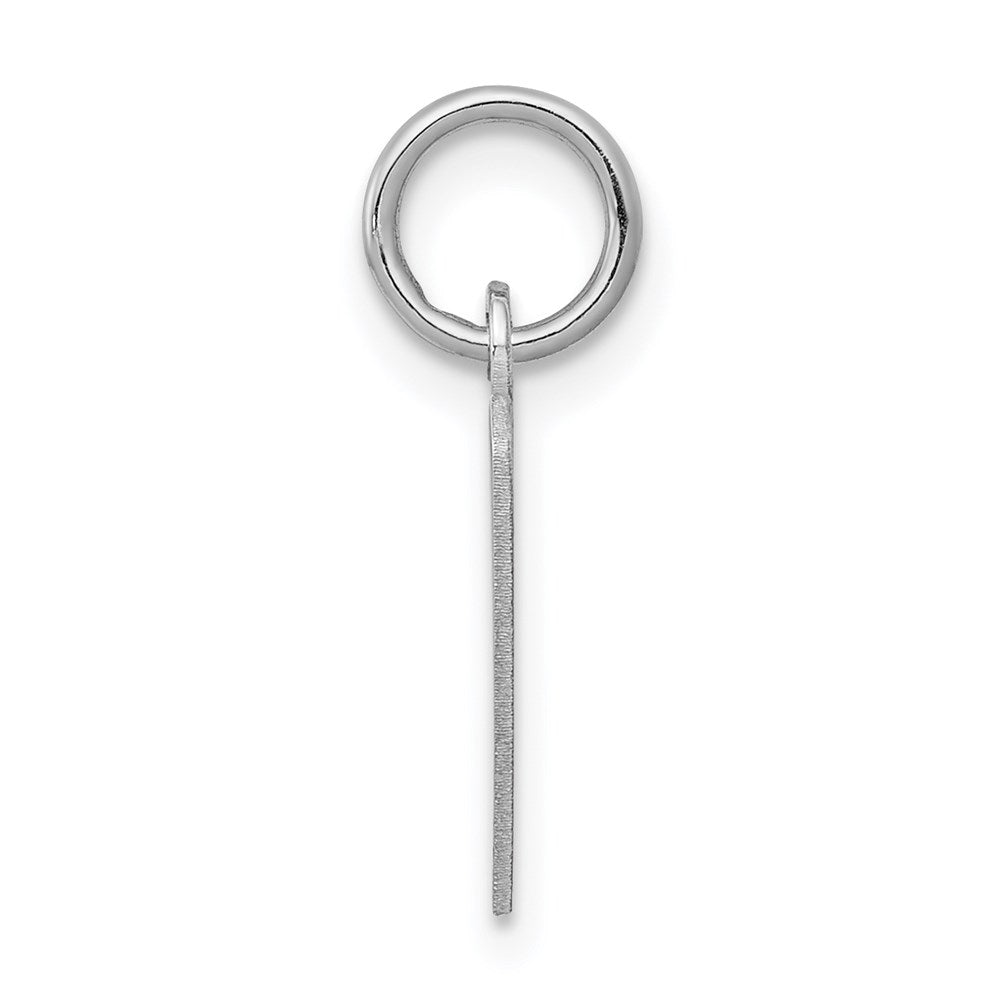 Sterling Silver Rhodium-plated Letter V Initial Charm QC5092V