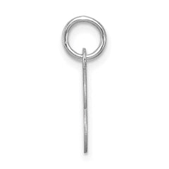 Sterling Silver Rhodium-plated Block Letter B Initial Charm QC5093B
