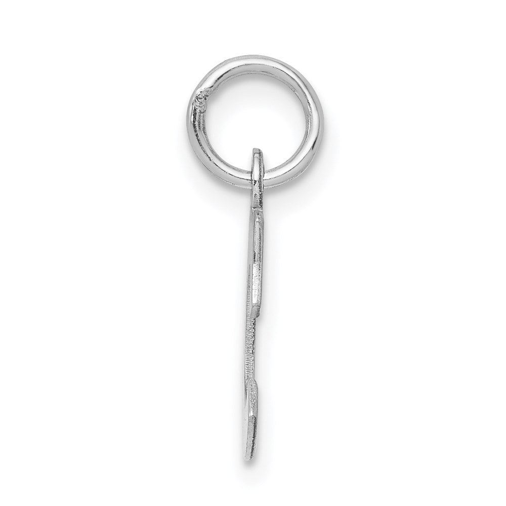 Sterling Silver Rhodium-plated Block Letter C Initial Charm QC5093C