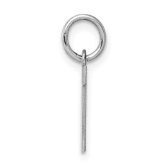 Sterling Silver Rhodium-plated Block Letter W Initial Charm QC5093W