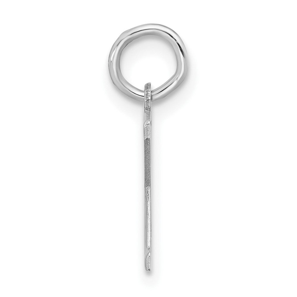 Sterling Silver Rhodium-plated Block Letter X Initial Charm QC5093X