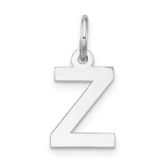 Sterling Silver Rhodium-plated Block Letter Z Initial Charm QC5093Z