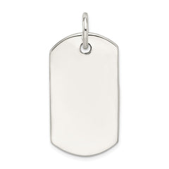 Sterling Silver Dog Tag Pendant QC5169