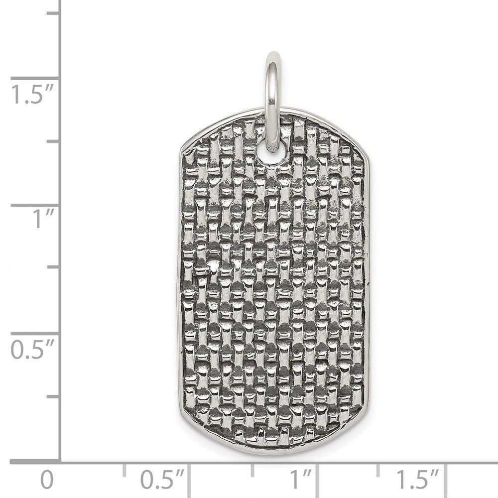 Sterling Silver Dog Tag Pendant QC5169