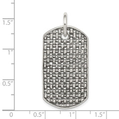 Sterling Silver Dog Tag Pendant QC5169
