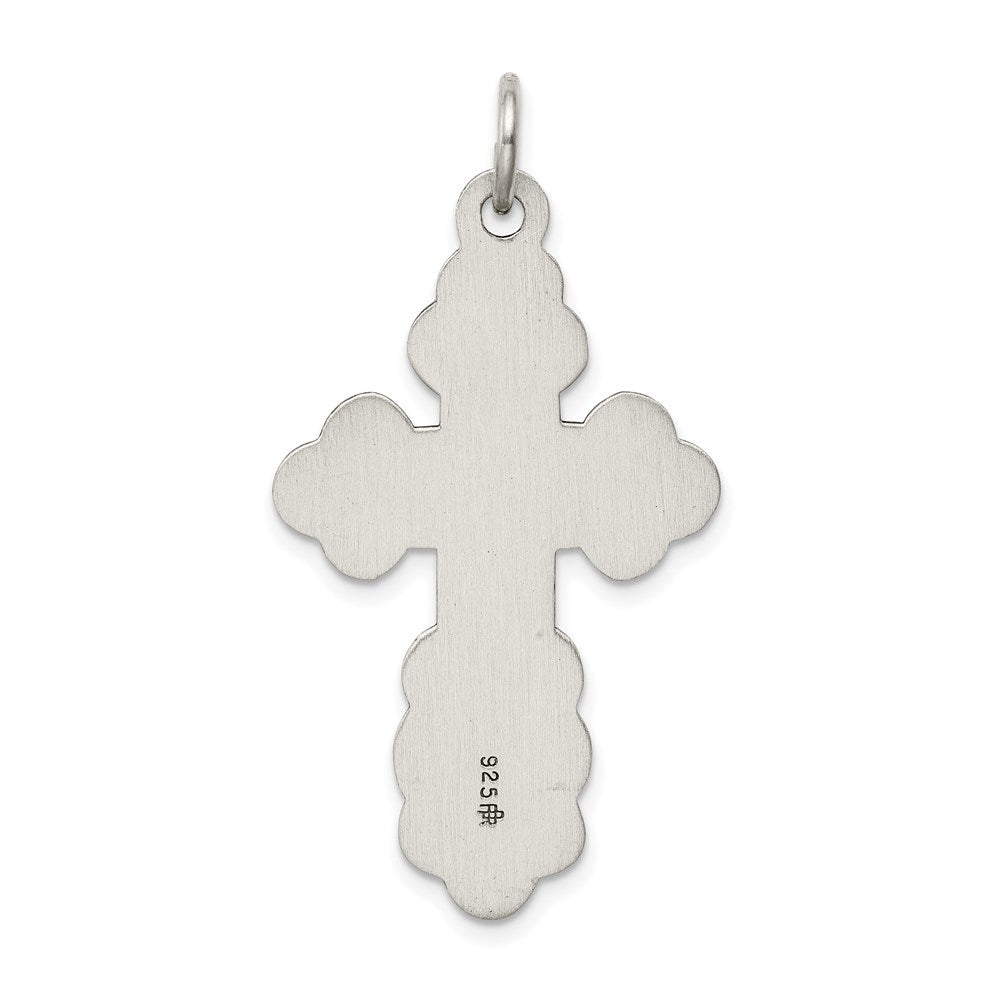 Sterling Silver Antiqued Eastern Orthodox Cross Pendant QC5233