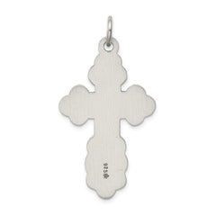 Sterling Silver Antiqued Eastern Orthodox Cross Pendant QC5233