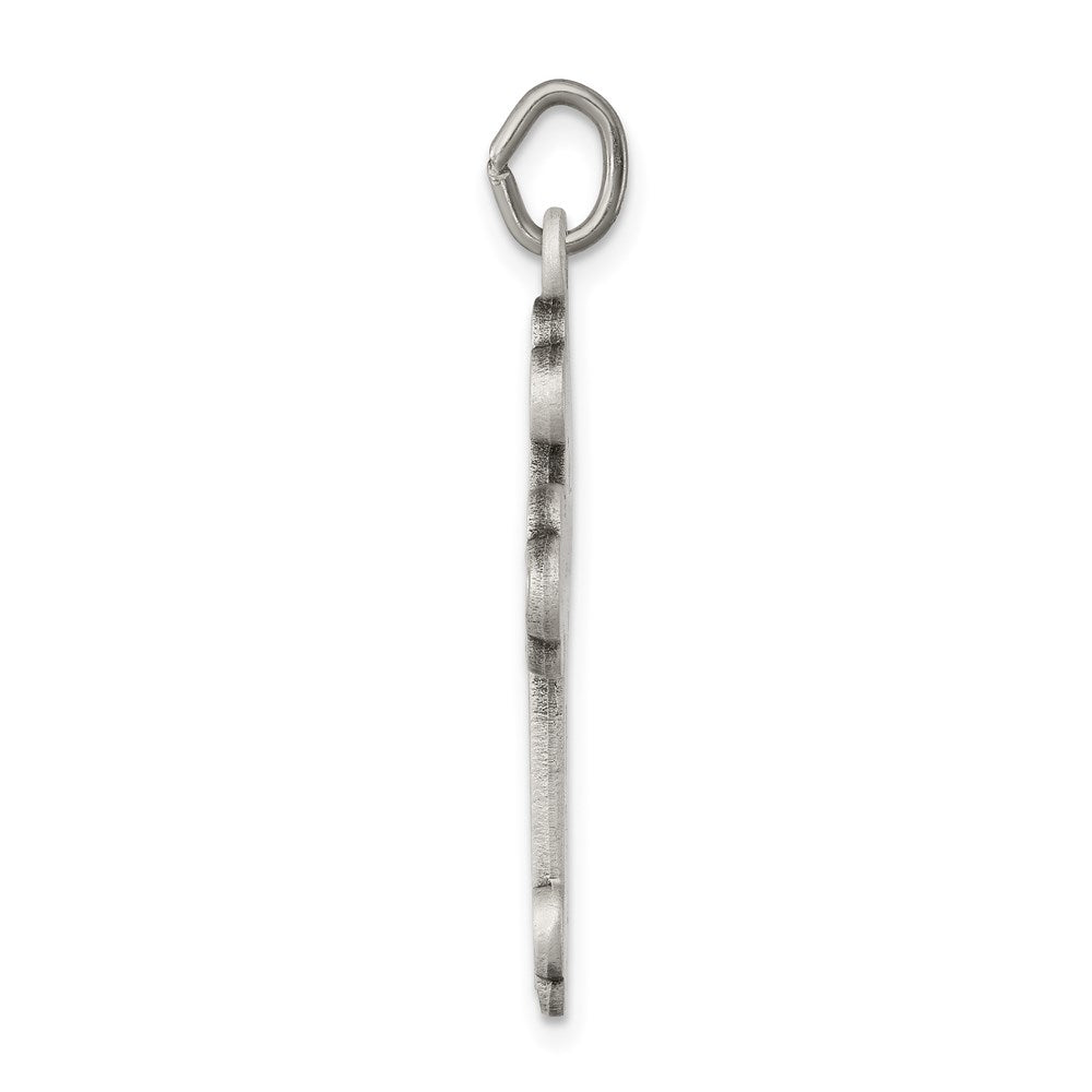 Sterling Silver Antiqued Budded Cross Pendant QC5236