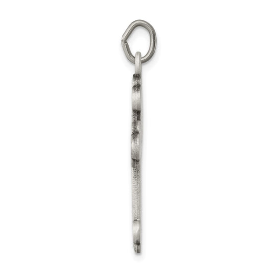 Sterling Silver Antiqued Budded Cross Pendant QC5236