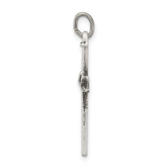 Sterling Silver Antiqued Nail Cross Pendant QC5237