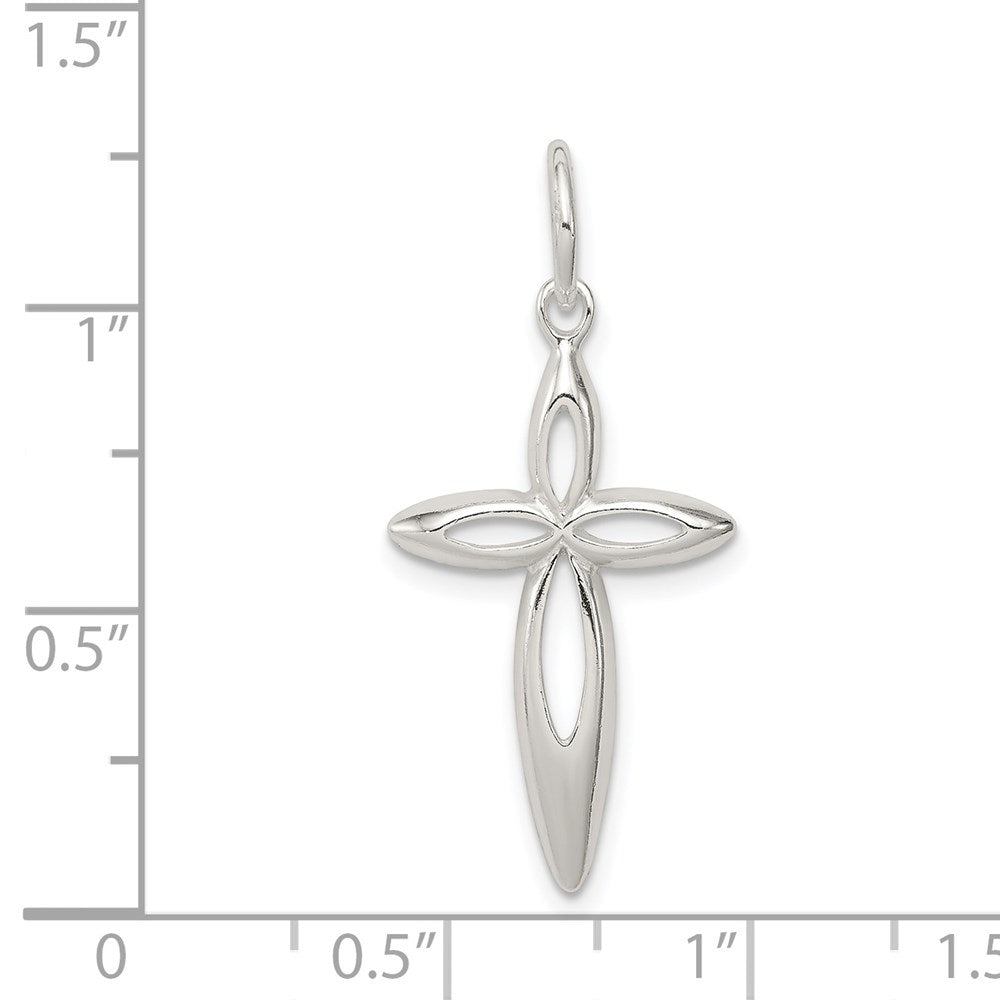 Sterling Silver Passion Cross Charm QC5238