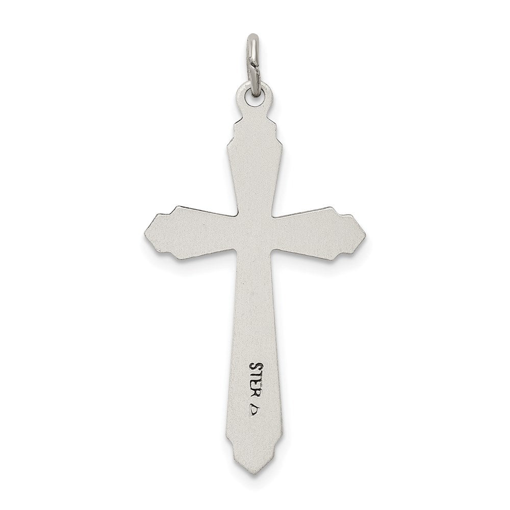 Sterling Silver Satin Cross Pendant QC5239