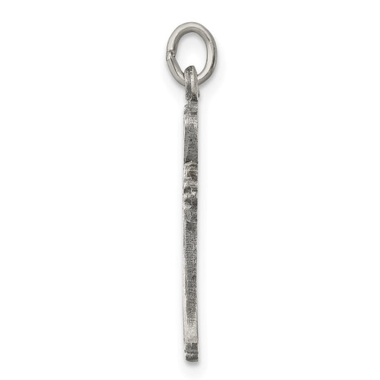 Sterling Silver Antiqued Cross Charm QC5248