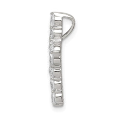 Sterling Silver Rhodium-plated CZ Cross Pendant QC5311