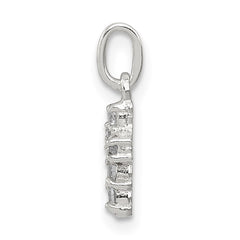 Sterling Silver CZ Cross Charm QC5333