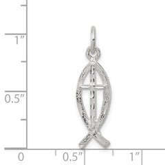 Sterling Silver Ichthus (Fish) Charm QC538