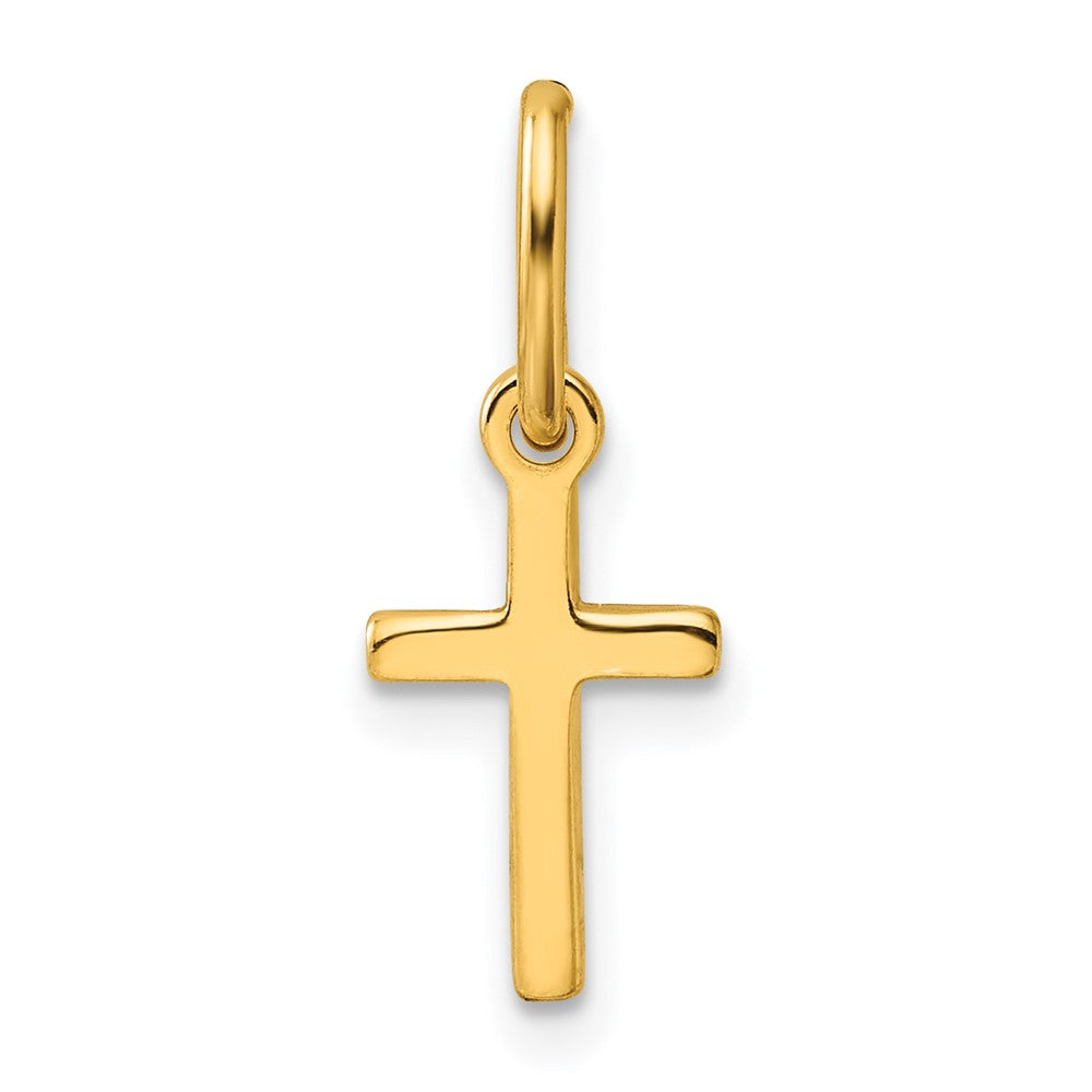 Sterling Silver Gold-tone Polished Small Cross Charm QC5389GP