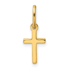 Sterling Silver Gold-tone Polished Small Cross Charm QC5389GP