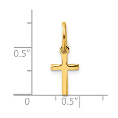 Sterling Silver Gold-tone Polished Small Cross Charm QC5389GP