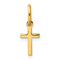 Sterling Silver Gold-tone Polished Small Cross Charm QC5389GP