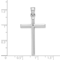 Sterling Silver Rhodium-plated Latin Cross Pendant QC5392