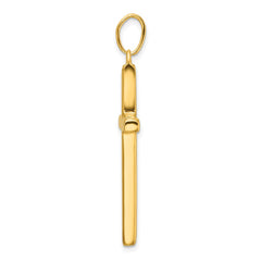 Sterling Silver Gold-tone Polished Cross Pendant QC5400GP