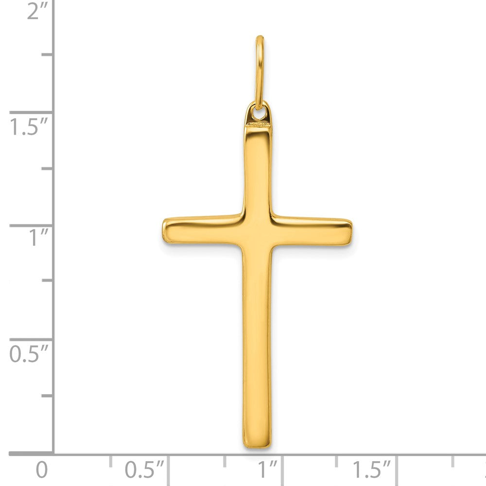 Sterling Silver Gold-tone Polished Cross Pendant QC5400GP