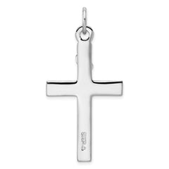 Sterling Silver Rhodium-plated & 18k Gold-plated Crucifix Pendant QC5432