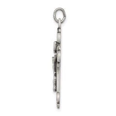 Sterling Silver Antiqued INRI Crucifix Pendant QC5438