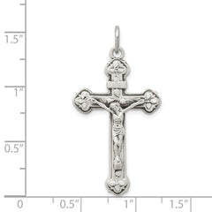 Sterling Silver Antiqued INRI Crucifix Pendant QC5439