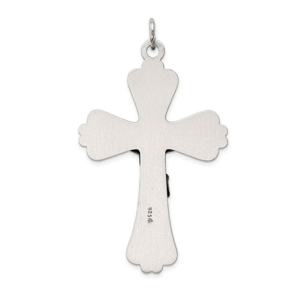 Sterling Silver Antiqued INRI Crucifix Pendant QC5445