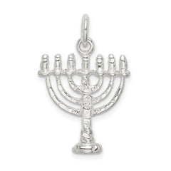 Sterling Silver Menorah Charm QC549