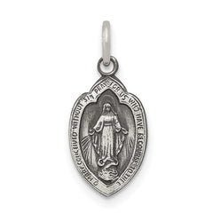 Sterling Silver Antiqued Miraculous Medal QC5502