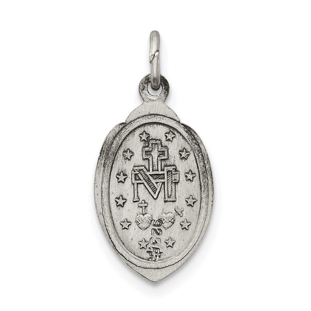 Sterling Silver Antiqued Miraculous Medal QC5503