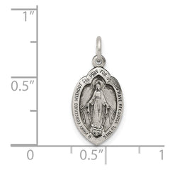 Sterling Silver Antiqued Miraculous Medal QC5503