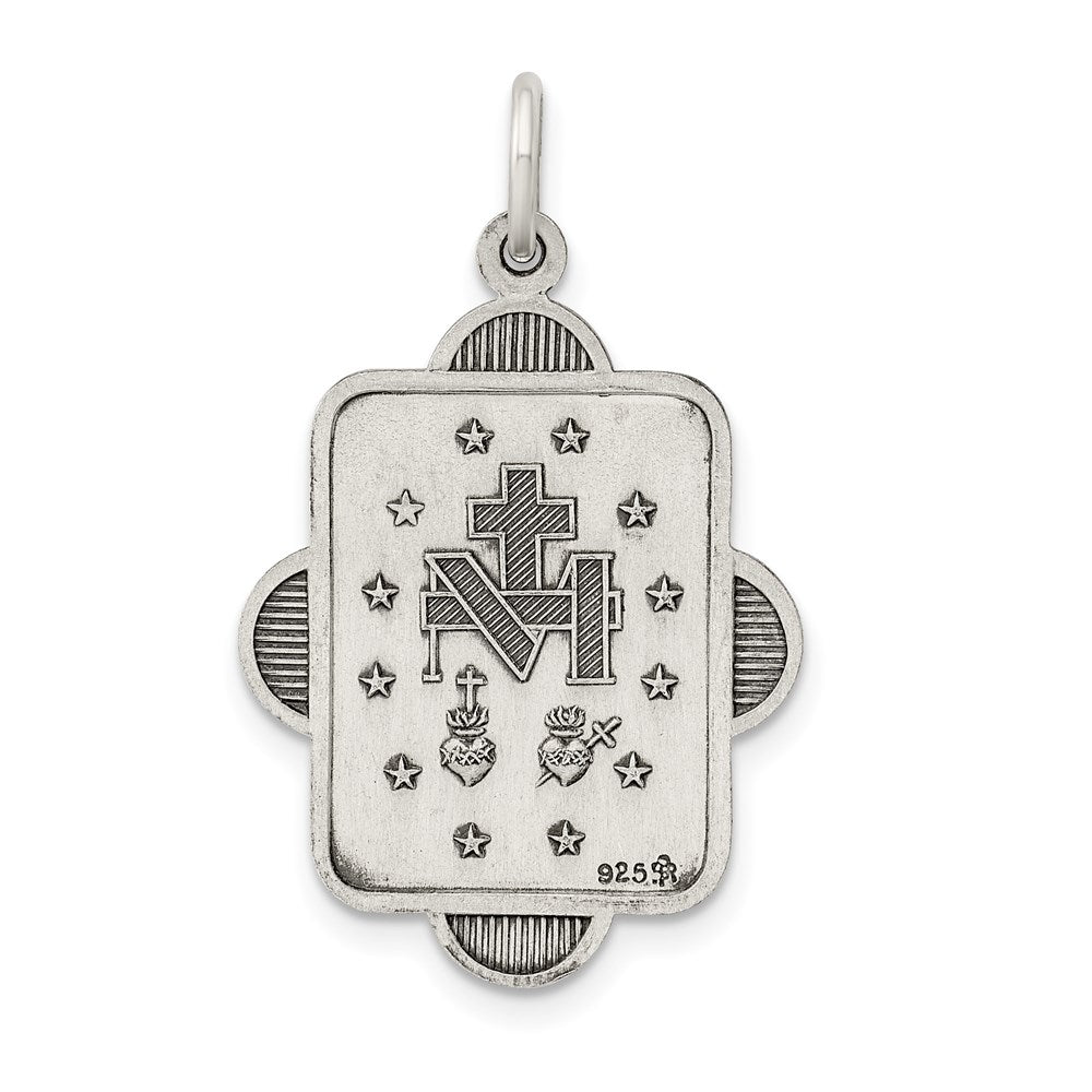 Sterling Silver Antiqued Miraculous Medal QC5510