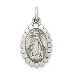 Sterling Silver Antiqued Miraculous Medal QC5512