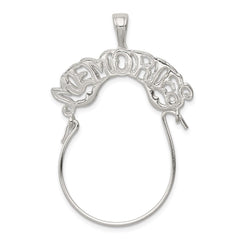 Sterling Silver Memories Charm Holder QC554