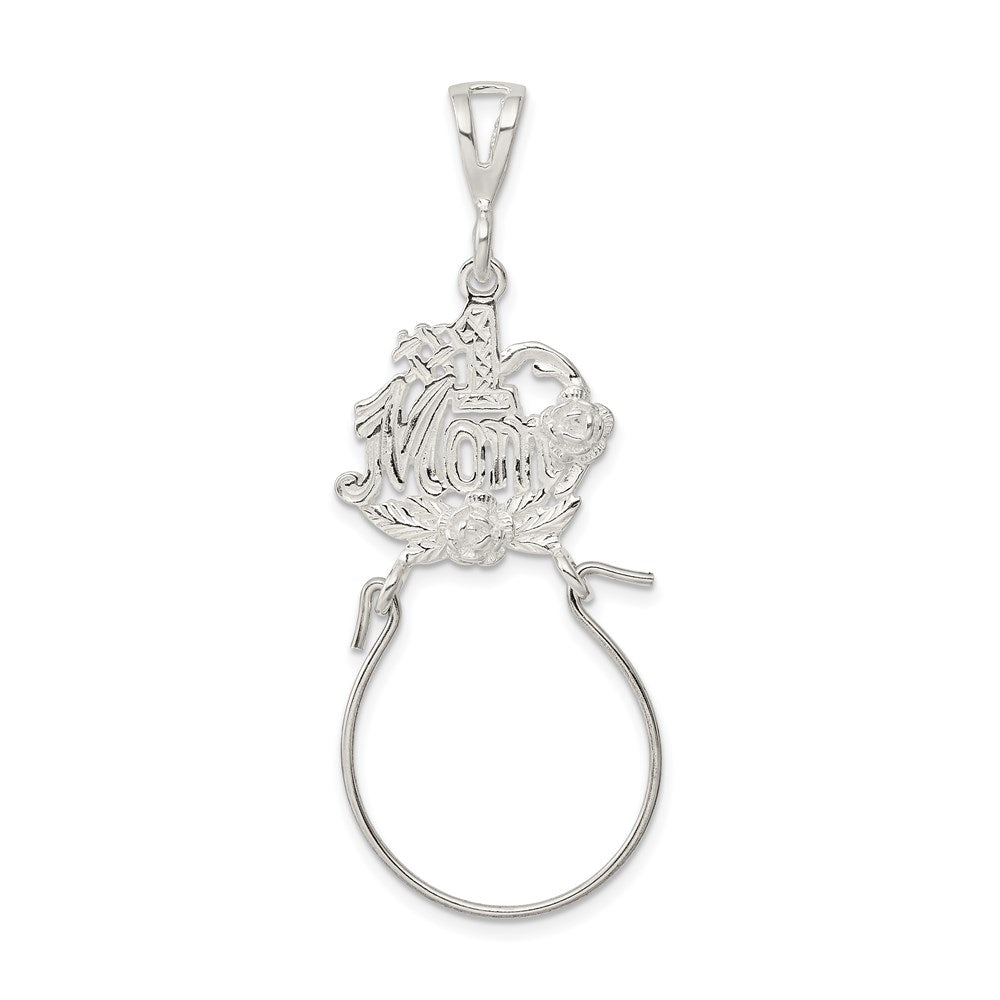 Sterling Silver #1 Mom Charm Holder QC558
