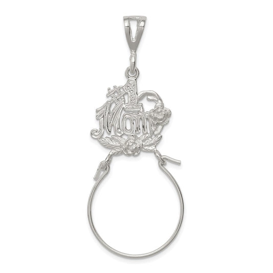 Sterling Silver #1 Mom Charm Holder QC558