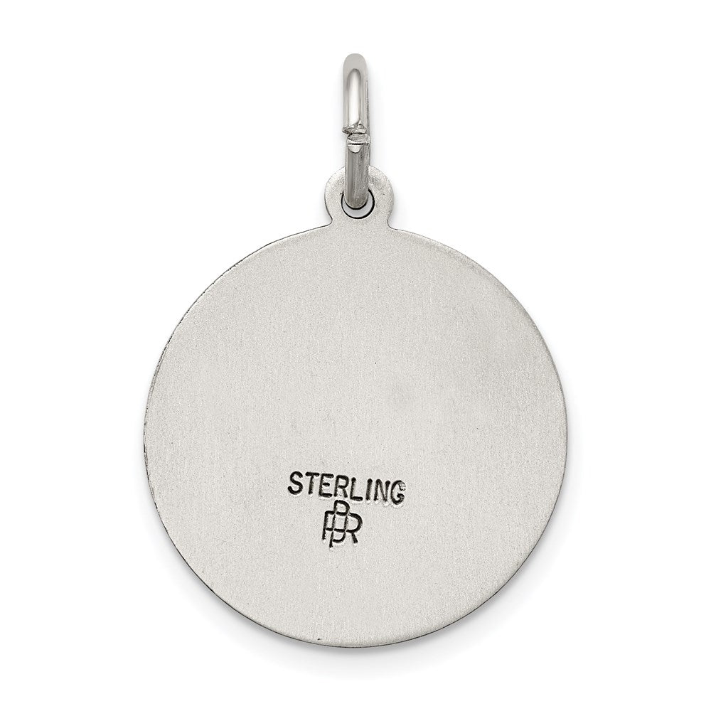 Sterling Silver Antiqued Lady Of Montserrate Medal QC5594