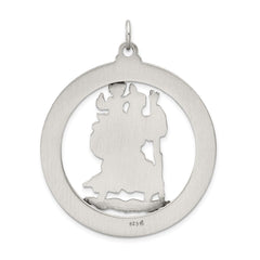 Sterling Silver Antiqued Saint Christopher Medal QC5599