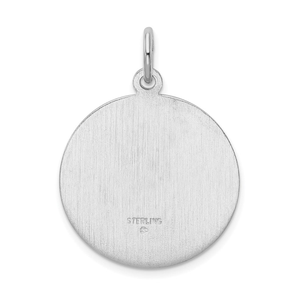 Sterling Silver Rhodium-plated Saint Christopher Medal QC5605