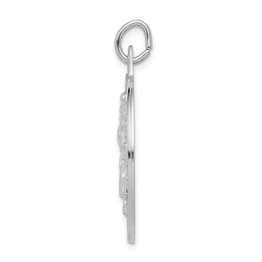 Sterling Silver Rhodium-plated St. Christopher Medal QC5607
